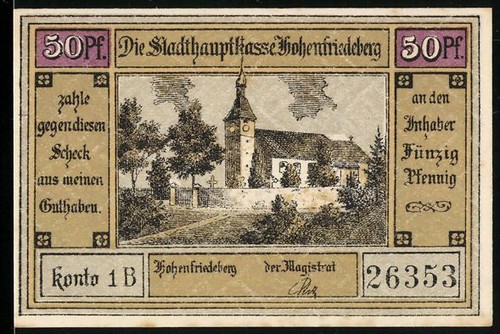 Notgeld hohenfriedeberg 50 - notgeld,