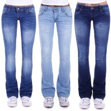 Damen jeans hose bootcut - hose,