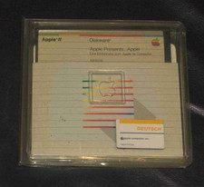 Apple II Diskware "Einführung zum Apple IIe" mit Apple-Hülle