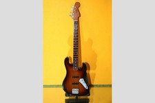 Miniaturgitarre BASS Gitarre braun-schwarzer Lack Echtholz 25 cm