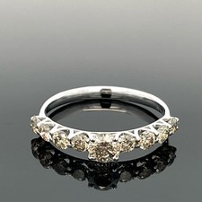 RING GR. 19 (CA. 59) AUS 950/- PLATIN MIT BRILLANTEN (GES.CA.1,0CT)  SCHMUCKJAGD