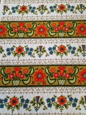 Stoff, Vorhang, Gardine, 6.90 m unbenutzt,  Tischdecke 50er 60er Jahre Scandic