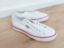 Weiße Stoff Halbschuhe Schnürer Sneaker von Levis, Gr. 37 (NEU)