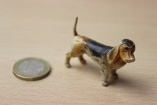 Basset Hound Figur alt rar Rassehund Urtyp Kunststoff Plastik