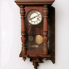 Wanduhr Regulator Wiener Holz + Pendel Schlüssel Jugendstil Gründerzeit Antik