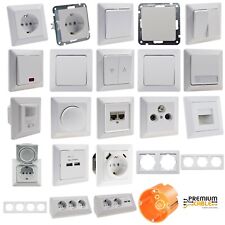 MILOS weiß Steckdosen Serie Steckdose USB-C Antenne Taster Schalter Dimmer SAT