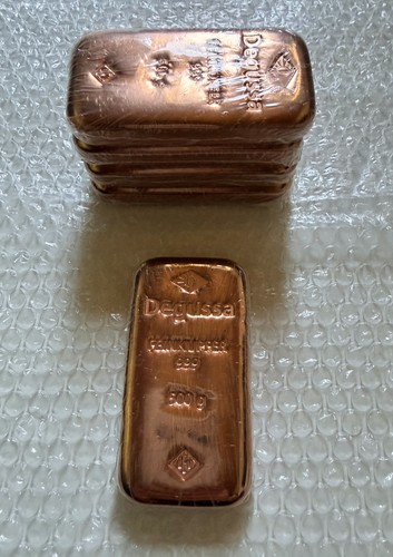 Degussa kupferbarren 500 gramm - kupferbarren,