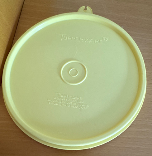 Tupperware deckel rund gelb - deckel,