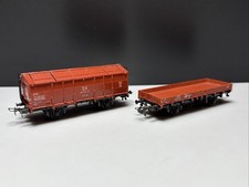 Spur H0 DDR DIETZEL 2x Güterwagen Flachwagen&Klappdeckelwagen TOP Piko Modellbah