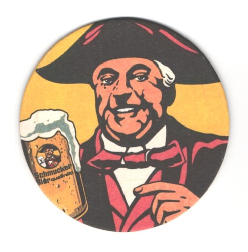 Bierdeckel schmucker bier aus - bierdeckel,
