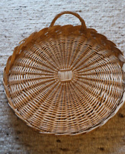 Rattanschale für Gemüse Obst / Tablett / Wandschmuck Wanddeko - ⌀38cm x H3,8cm