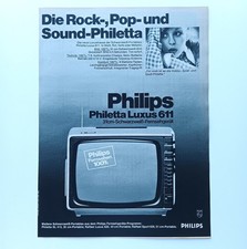 1977 Philips Philetta Luxus TV Werbeanzeige Werbung Reklame Advertising