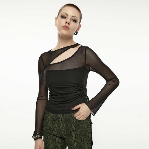 Punk rave slash mesh - mesh, top