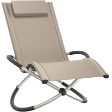 Sonnenliege Paulina ergonomisch, faltbar, 150 kg Sonnenliege beige B-Ware
