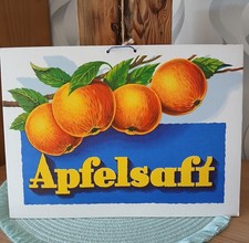 DDR Altes Werbeschild Reklameschild Apfelsaft Pappe