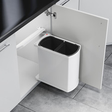 Abfallsammler Duo 8L/8L weiß Abfallsorter Abfalltrennsystem Hailo 3416001