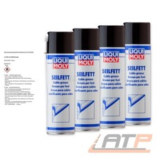 4x 500 ml LIQUI MOLY SEILFETT-SPRAY HAFTSCHMIERSTOFF DRAHTSEILFETT