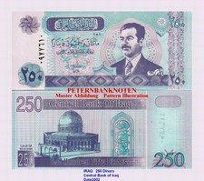 IRAK I RAQ  250 Dinars  2002
