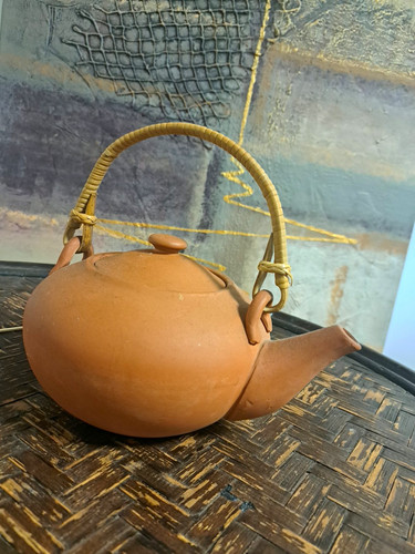 Braune ton teekanne matt - ton-teekanne,