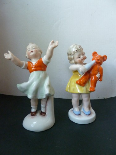 Paar porzellan figuren nippes - porzellan,