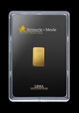 Goldbarren 2,5 g/Gramm 999.9 Gold  „Heimerle & Meule“ geprägt Zertifiziert
