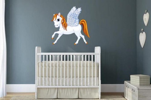 Wandtattoo kleiner pegasus - pegasus, 80