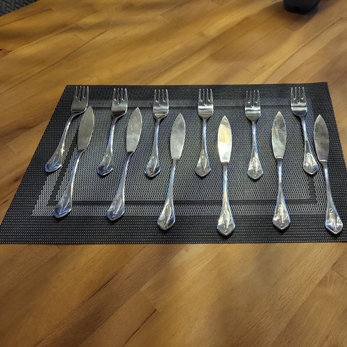Teiliges fischbesteck von - teiliges,