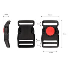 Steckschnalle 38 mm gebogen