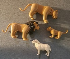 Playmobil 9834 Löwenfamilie mit Baby  Jungtier Wildlife Safari + Schaf Zoo