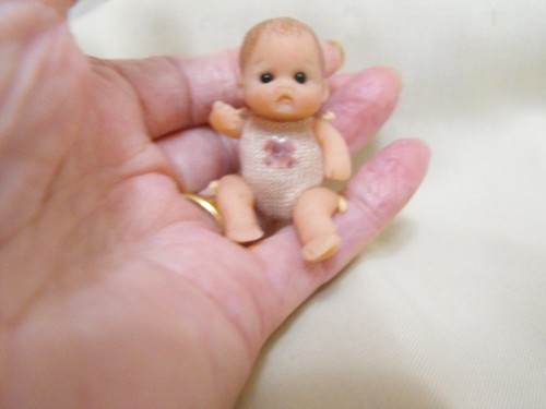Ooak puppenhaus miniatur baby - puppenhaus,