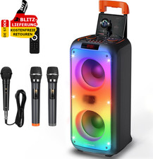 Karaoke Maschine Bluetooth Karaoke Anlage Mit 3 Mikrofonen Lautsprecher Musikbox