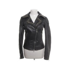 Fornarina, Lederjacke, Damen, Größe: ONE SIZE, Schwarz, Baumwolle/Leder -DVo