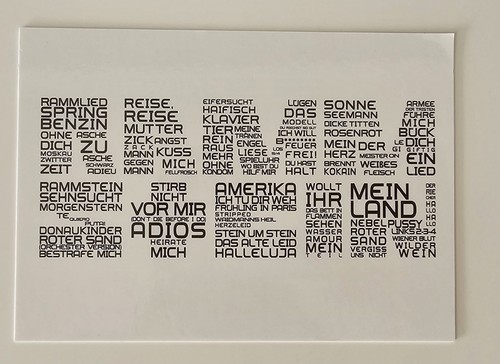 Rammstein exklusive postkarte - rammstein,