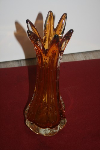Murano zipfelvase orange - murano,