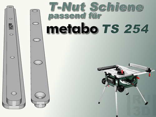 440mm nut schiene - 440mm, t-nut