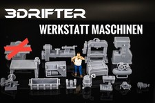 Diorama Modelle 1:35 Werkstatt Maschinen 1/35 Werkzeug Modellbau Industrie
