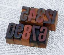 0-9 Zahlen Holzzahlen 32mm Holzstempel Zahlenstempel letterpress wood type 123