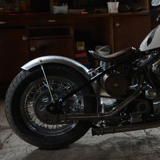 Fender Gebördelter Stahlfender 135 mm breit für Custombikes Chopper Bobber