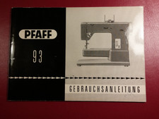 Pfaff 93 Nähmaschine Gebrauchsanleitung Bedienungsanleitung Nr. 20331 R 566