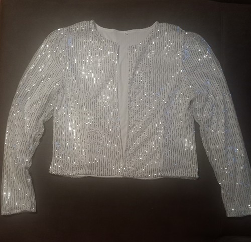 Leichte pailletten damenjacke - pailletten,