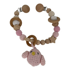 Kinderwagenkette aus Holz - Mädchen - Rosa - Niedliches Tiermotiv - Küken