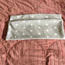 amillian Kissenhülle für Dekorationskissen Grau mit weißen Sternen 36x40 cm