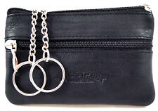 Schlüsseletui Schlüsseltasche 2 Ringe weich Echt Leder Schlüsselmäppchen Etui 