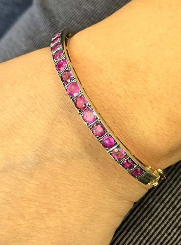 Antikes armreif pinke saphire - antikes,