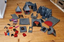 Playmobil vermutl 3666? 3667? Ritterburg Ersatzteile -Tor,Fenster,Wand Turm Fels