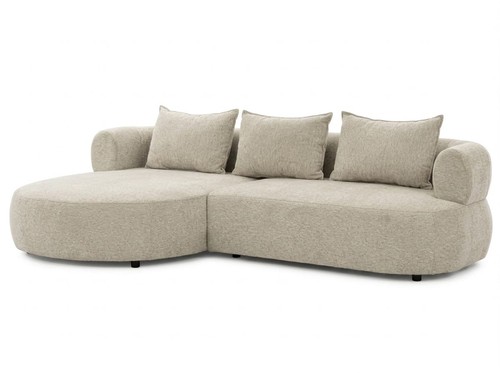 Beiger förmiger stoffsofa - beiger,