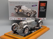 Modellautos 1:18 CMC Mercedes-Benz SSKL MM 1931 auf Echtholzplatte Vitrine OVP