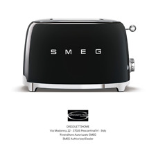Toaster SMEG Schwarz Glänzend - 2 Scheiben - Auslauf Eu - Code TSF01BLEU -