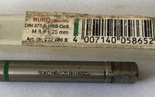RUKO 232080E Maschinengewindebohrer DIN 371 B M8x1,25 mm HSS-Co5 6H
