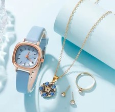 Luxus Damen Uhr & Schmuck Set